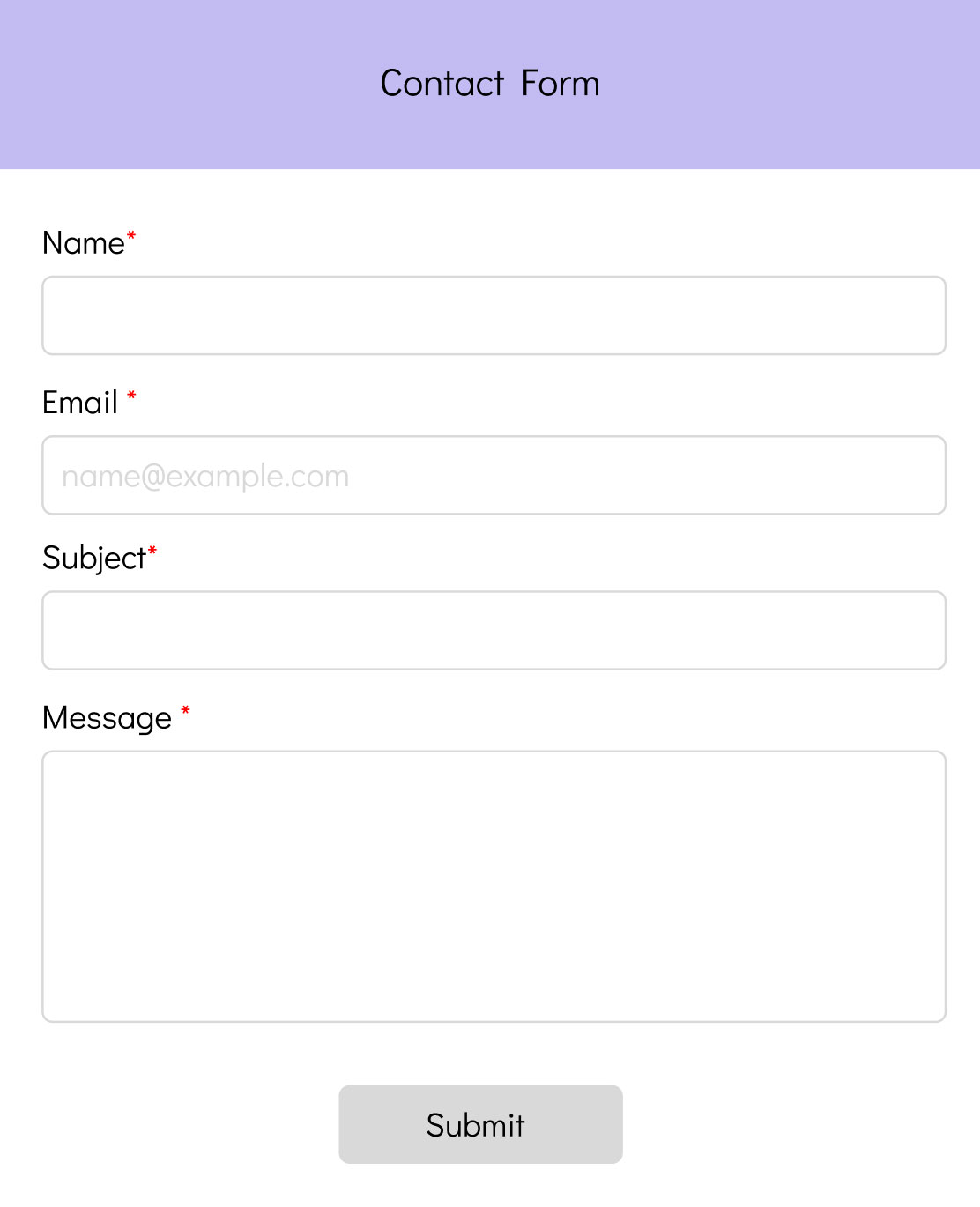 contact form that you can fill out ig you
                have any questions. This include your name, email, phone, subject and message